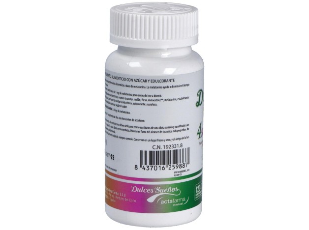 Dormax Dulces Sueños Melatonina 1,8Mg. 120Comp.