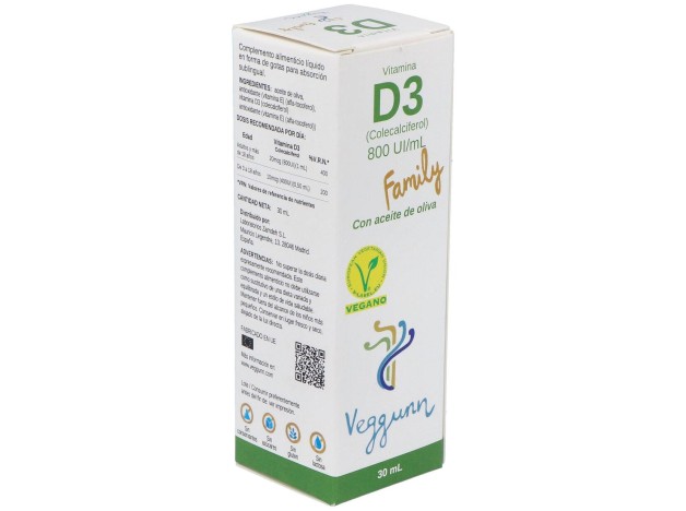 Veggunn Vitamina D3 800Ui Family 30Ml