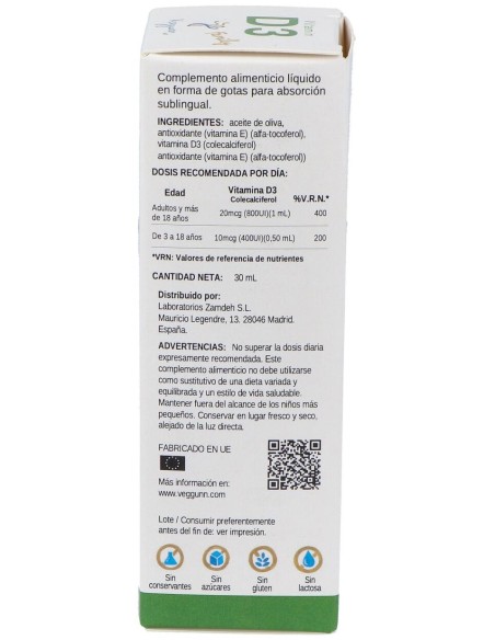 Veggunn Vitamina D3 800Ui Family 30Ml