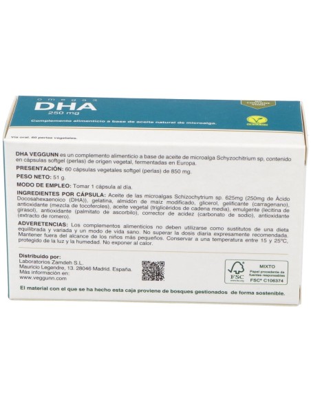 Veggunn Omega 3 De Aceite De Microalga 60 Perlas