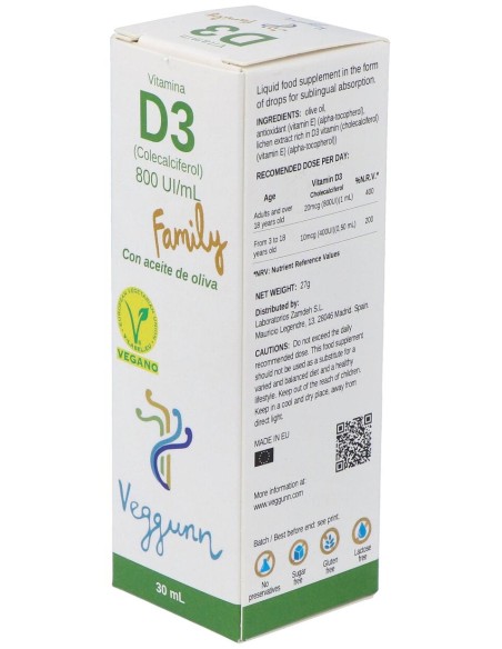 Veggunn Vitamina D3 800Ui Family 30Ml
