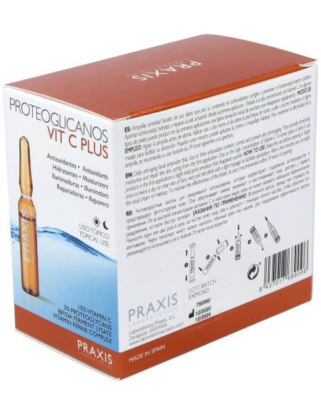 Praxis Proteoglicanos Vit C Plus 24 Ampollas