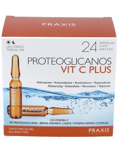 Praxis Proteoglicanos Vit C Plus 24 Ampollas