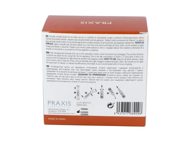 Praxis Proteoglicanos Vit C Plus 24 Ampollas