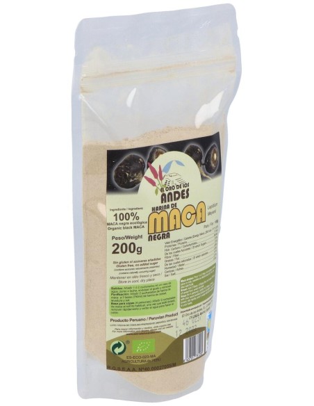 El Oro De Los Andes Harina De Maca Negra 100% 200G