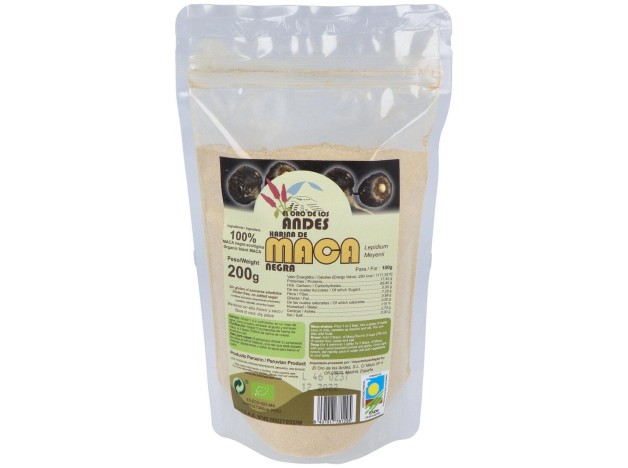 El Oro De Los Andes Harina De Maca Negra 100% 200G