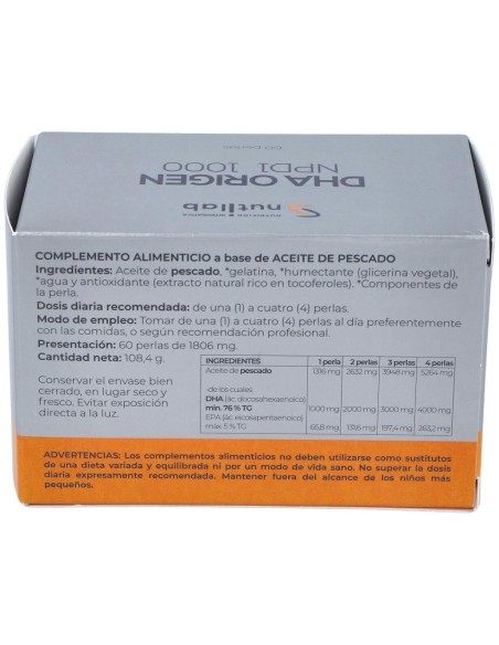 Dha Origen Npd1 1000 Blister 60Perlas.