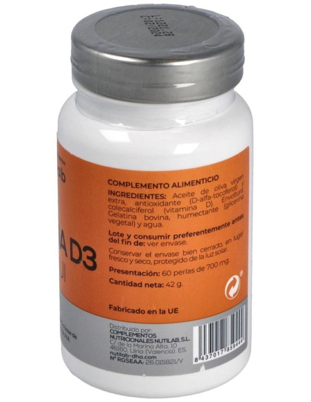 Vitamina D3 4000Ui 60Perlas