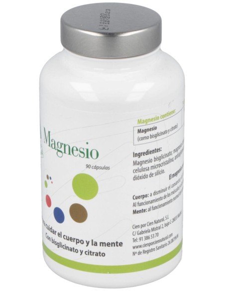 100% Natural Magnesio 90 Cápsulas