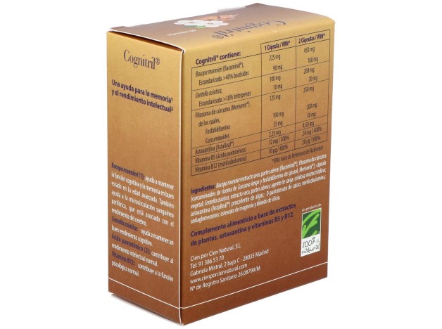 100% Natural Cognitril 60 Cápsulas