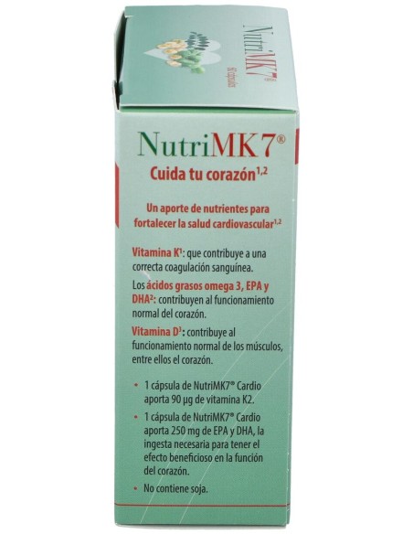100% Natural Nutrimk7 Cardio Caja Con 60 Cápsulas Vegetales