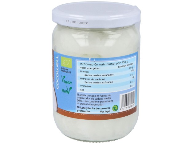 100% Natural Aceite De Coco 500 Ml