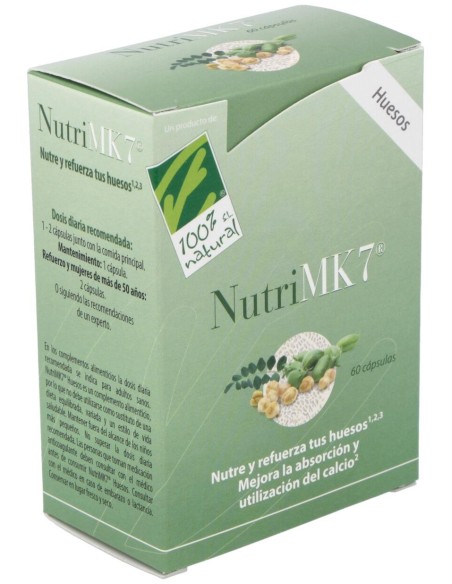 100% Natural Nutrimk7 Huesos 60 Cápsulas Gelatina