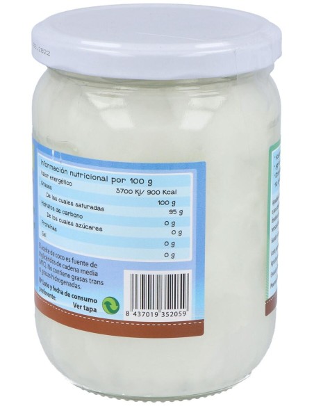 100% Natural Aceite De Coco 500 Ml