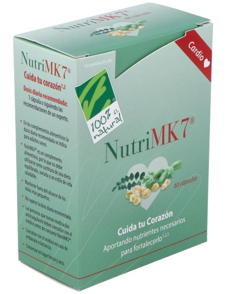 100% Natural Nutrimk7 Cardio Caja Con 60 Cápsulas Vegetales