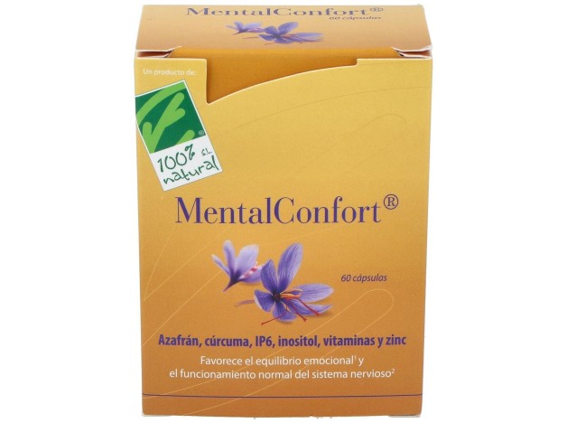 100% Natural Mentalconfort 60 Cápsulas Vegetales