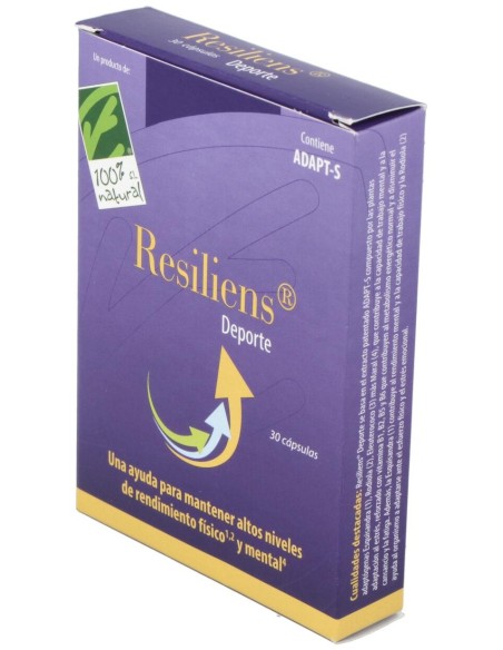 100% Natural Resiliens Deporte 30 Cápsulas