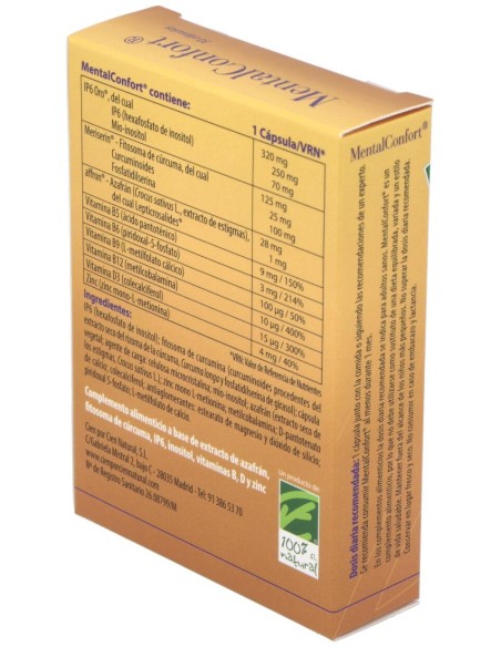 100% Natural Mentalconfort 30Cáps