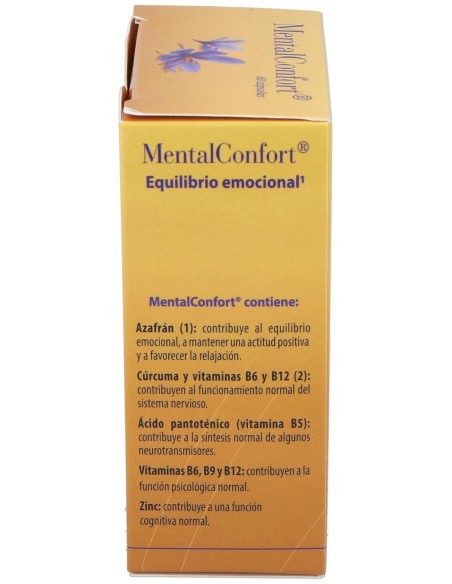 100% Natural Mentalconfort 60 Cápsulas Vegetales