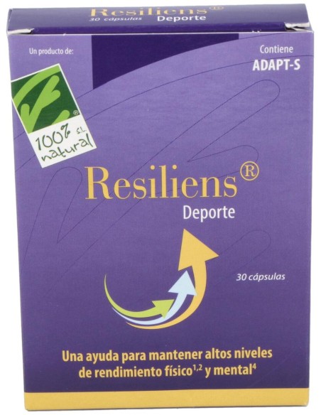 100% Natural Resiliens Deporte 30 Cápsulas
