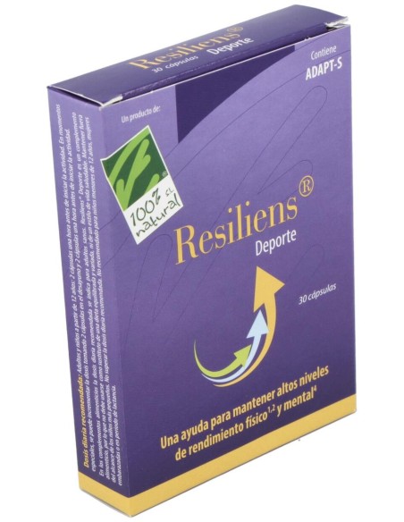 100% Natural Resiliens Deporte 30 Cápsulas