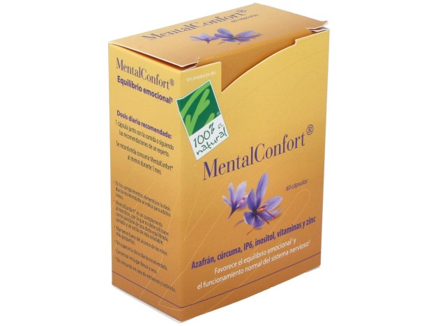 100% Natural Mentalconfort 60 Cápsulas Vegetales
