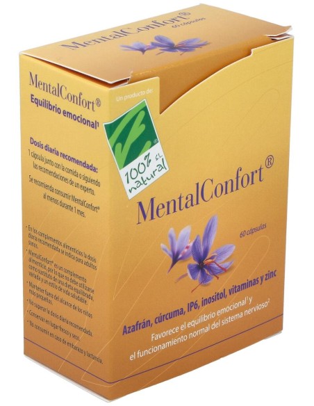 100% Natural Mentalconfort 60 Cápsulas Vegetales