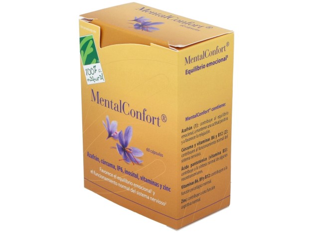 100% Natural Mentalconfort 60 Cápsulas Vegetales
