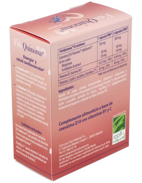 100% Natural Fitoquinona 10 60Caps