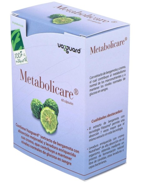 100% Natural Metabolicare 60Caps