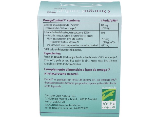 Cien Por Cien Natural Omegaconfort7 60 Perlas