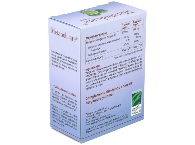 100% Natural Metabolicare 60Caps