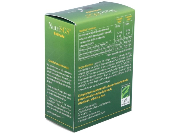 100% Natural Nutrisgs 60 Vcaps