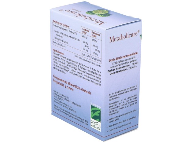 100% Natural Metabolicare 60Caps