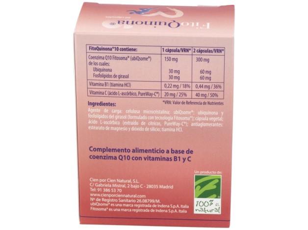 100% Natural Fitoquinona 10 60Caps
