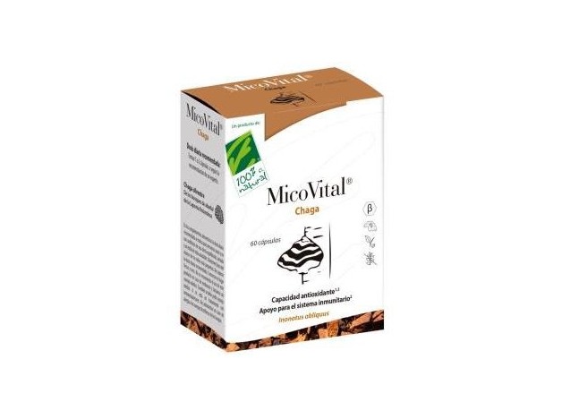 100% Natural Micovital Chaga 60Caps