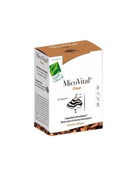100% Natural Micovital Chaga 60Caps
