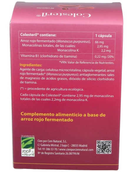 100% Natural Colesteril 90Caps