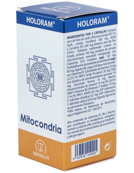 Equisalud Holoram Mitocondria 60 Cápsulas