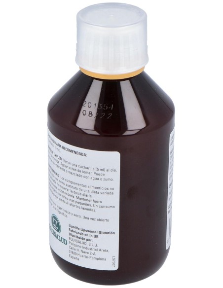 Equisalud Lipolife Liposomal Glutatión Albaricoque Y Vainilla 250Ml