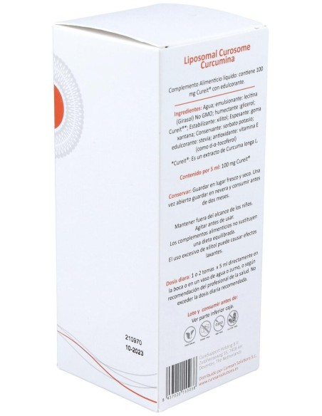Curesupport Liposomal Curosome Cureit Curcumin 250Ml