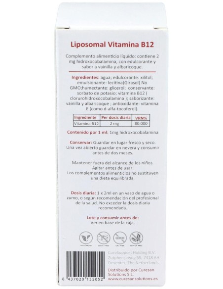 Curesupport Liposomal B12 60Ml