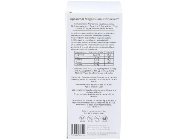 Liposomal Magnesium Optinerve 250Ml.