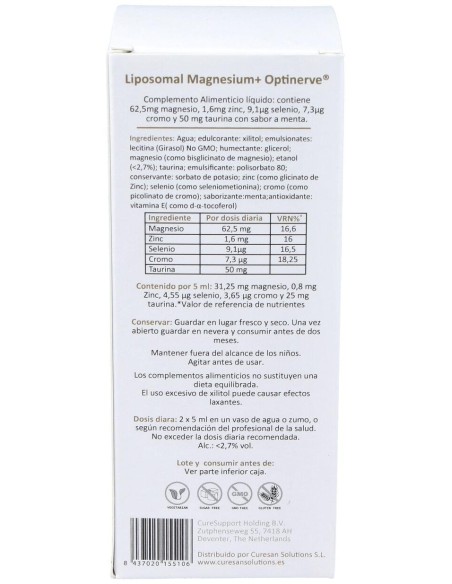 Liposomal Magnesium Optinerve 250Ml.