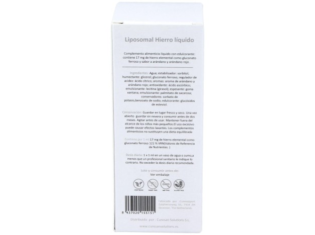 Curesupport Liposomal Hierro 60Ml