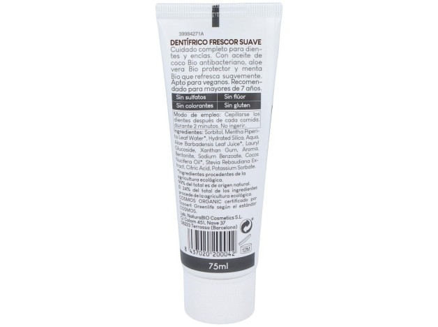 Naturabio Cosmetics Dentifrico Frescor Suave 75Ml