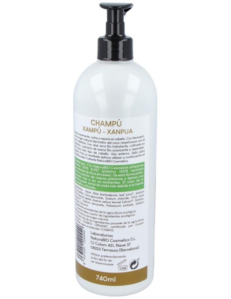 Naturabio Cosmetics Champú Tratante Aloe Avena Bio 740Ml