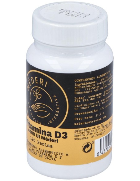 Vitamina D3 4000Ui 120 Perlas