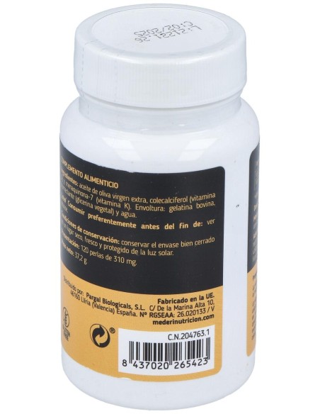 Mederi Vitamina D3 + K2 120 Perlas