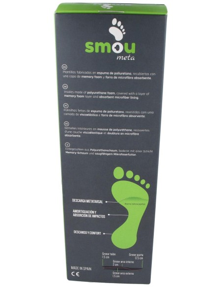 Smou Meta Metatarsalgia Amortiguación Y Confort Talla 43-44 1 Par